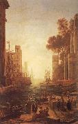 Claude Lorrain, Embarkation of St Paula Romana at Ostia